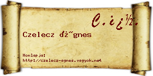 Czelecz Ágnes névjegykártya